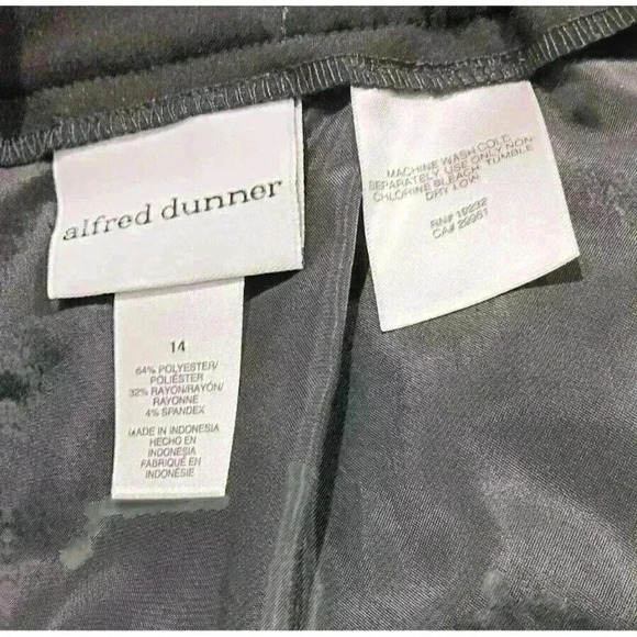 Alfred Dunner (14) Black Knee Length Elastic Sides Front Slit Fully‎ Lined - Picture 8 of 8